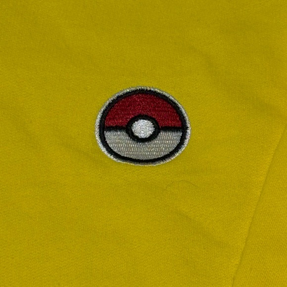 NWT Yellow Pokemon Pikachu Full Zip Hoodie with Poke Ball Accents Boys L - Picture 5 of 7